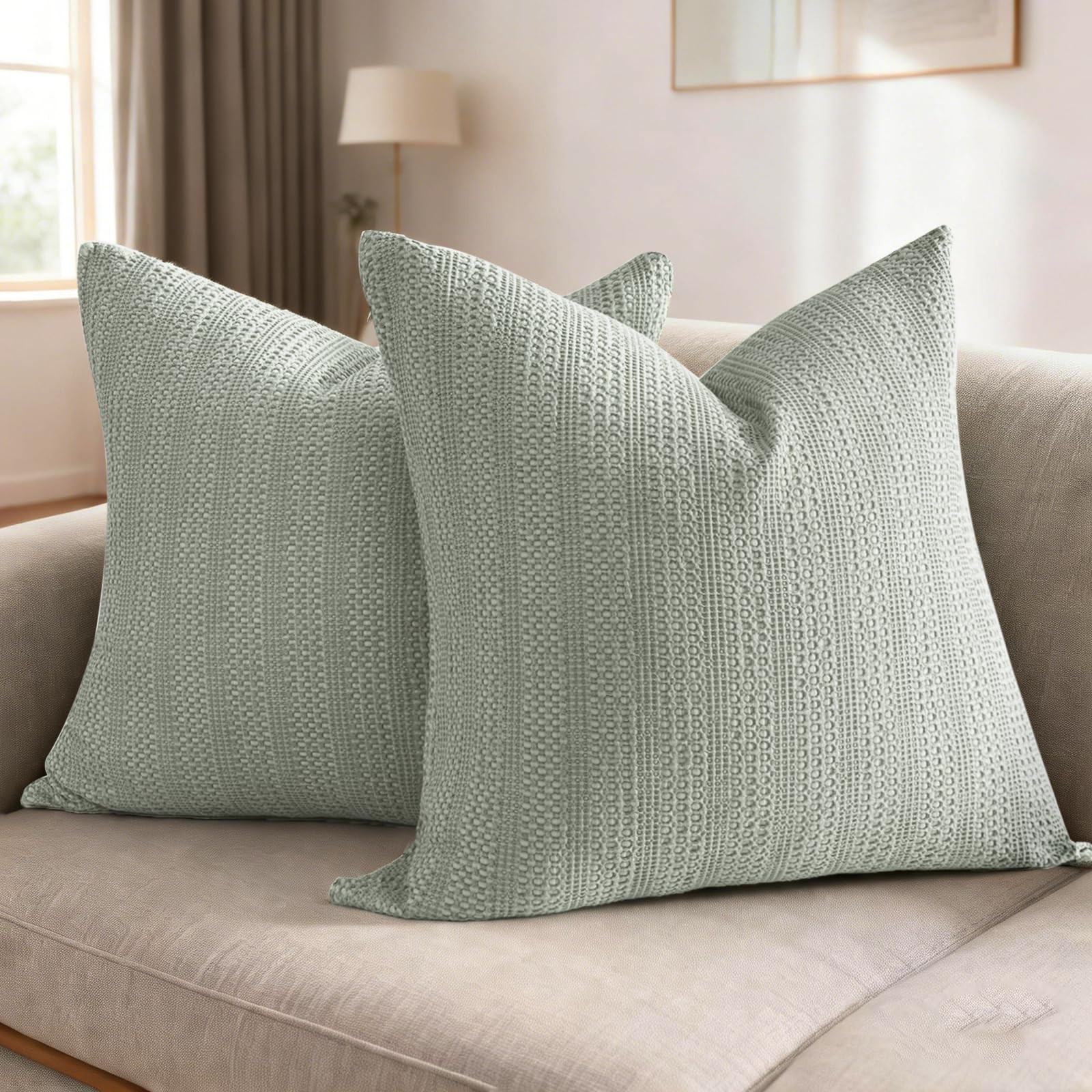 24x24 Pillow Covers Set of 2 Euro Sham Pillow Covers Cotton Euro Pillow Shams, Boho Throw Pillow ... | Amazon (US)