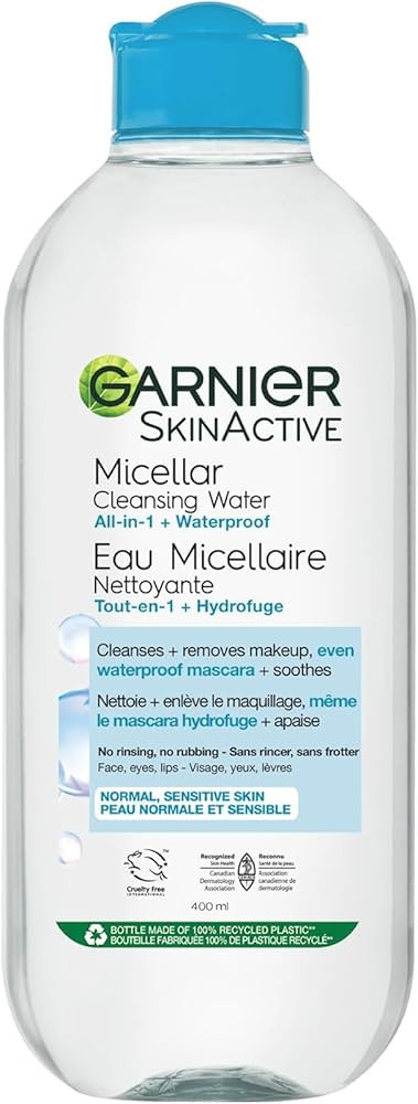 Garnier Micellar Cleansing Water, All-in-One Cleanser and Waterproof Makeup Remover, Cleanses and... | Amazon (CA)