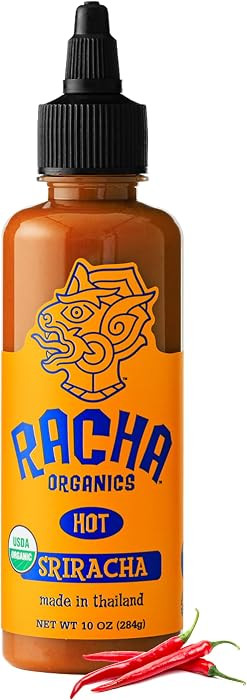 Racha Organics Sriracha Hot Sauce - USDA Organic Sriracha Sauce Made with Estate-Grown Thai Chili... | Amazon (US)