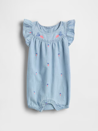 Baby Peter Rabbit™ Chambray Shorty One-Piece | Gap (US)