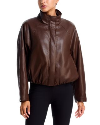 Aqua Faux Leather Bomber Jacket - Exclusive | Bloomingdale's (US)