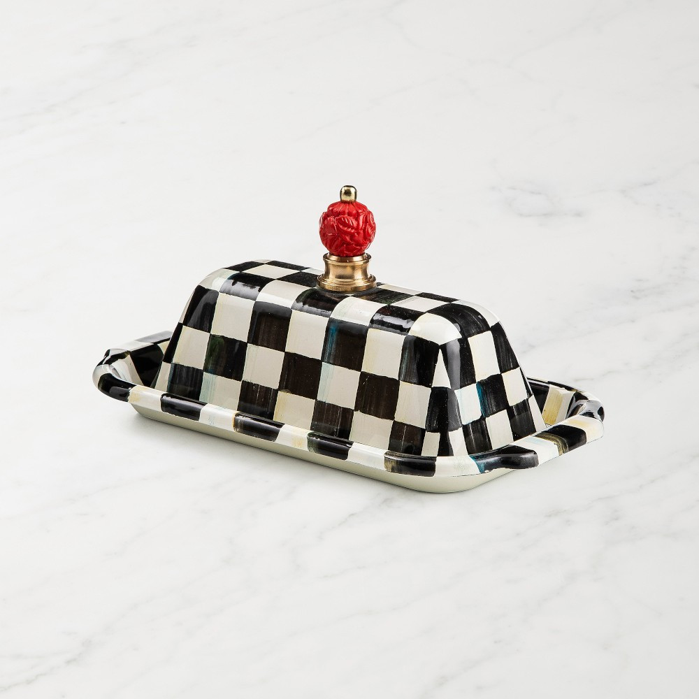 MacKenzie-Childs Courtly Check Butter Box | Williams-Sonoma