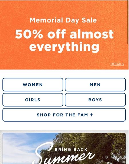 Old navy is having a huge sale- basically everything is half off!