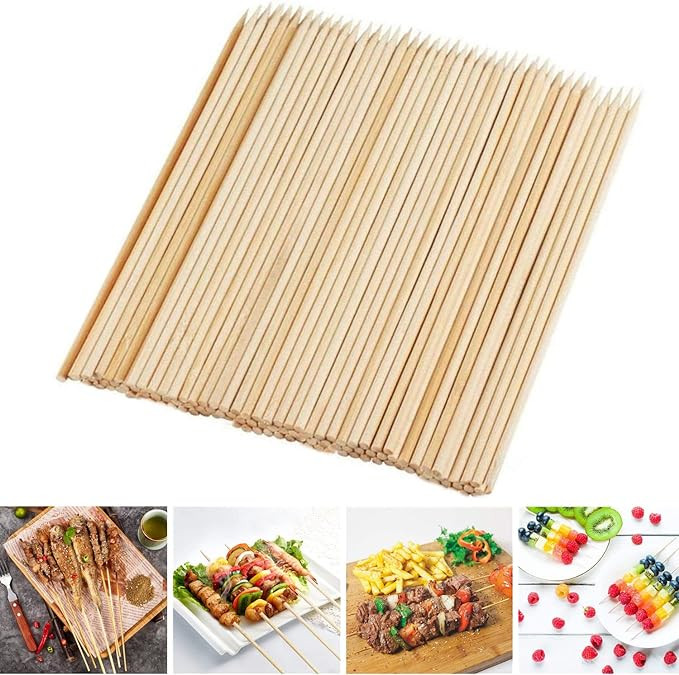 Fu Store Bamboo Skewers, Fu Store 8 Inch Bamboo Sticks 100pcs BBQ Kabob Skewers,Grill, Appetizer,... | Amazon (US)