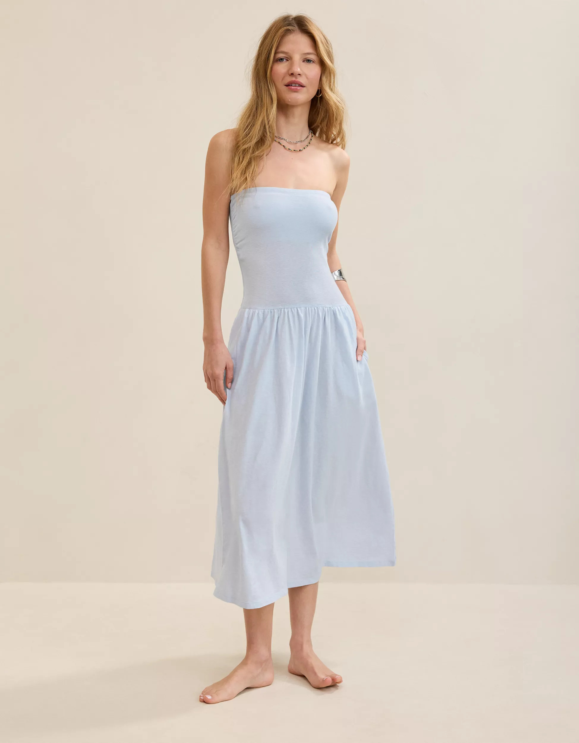 Aerie Happiest Tube Midi Dress | Aerie