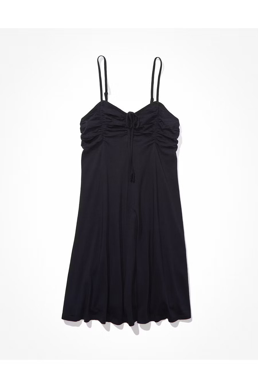 AE Knit Ruched Front Mini Dress | American Eagle Outfitters (US & CA)