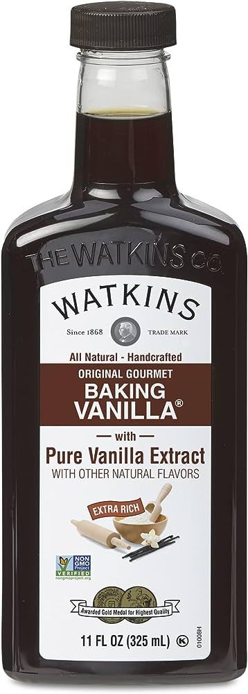 Watkins All Natural Original Gourmet Baking Vanilla, with Pure Vanilla Extract, 11 Fl Oz (Pack of... | Amazon (US)