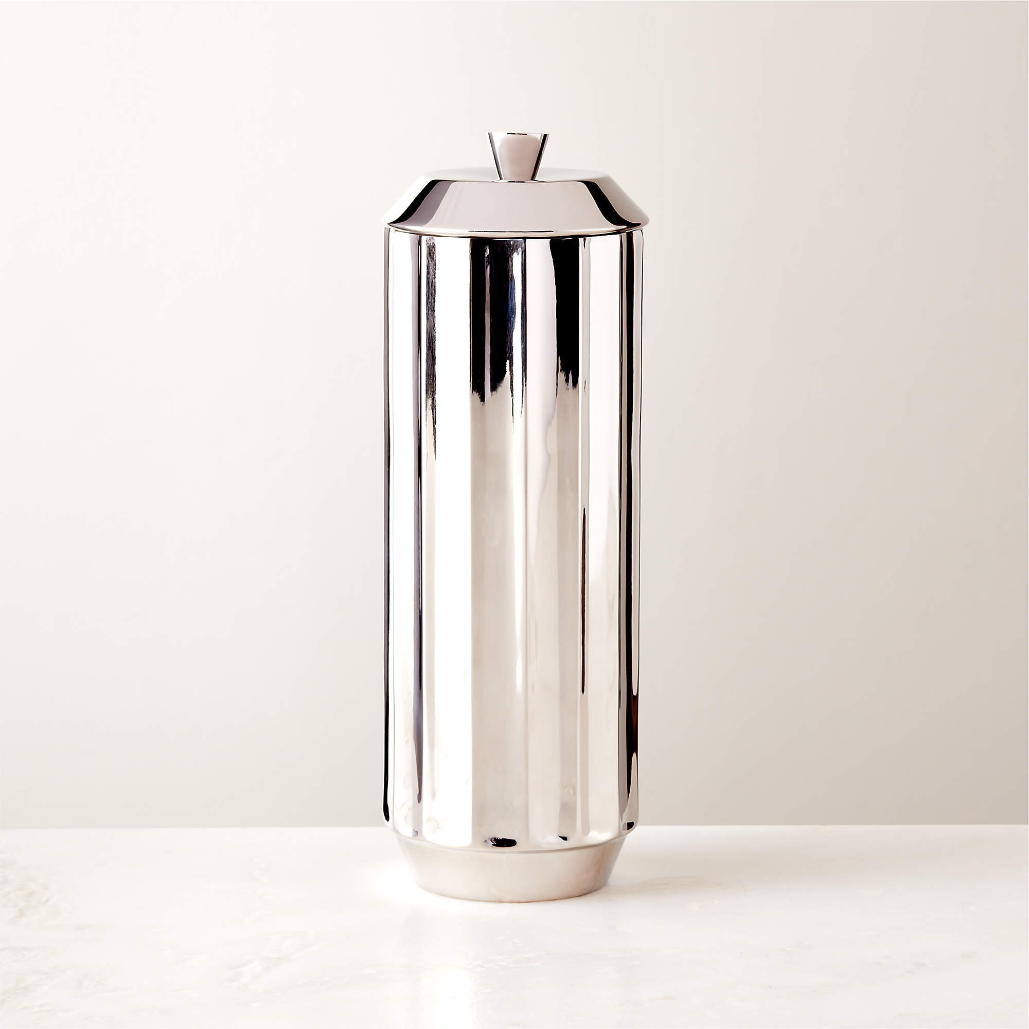 Milano Modern Stainless Steel Cocktail Shaker + Reviews | CB2 | CB2