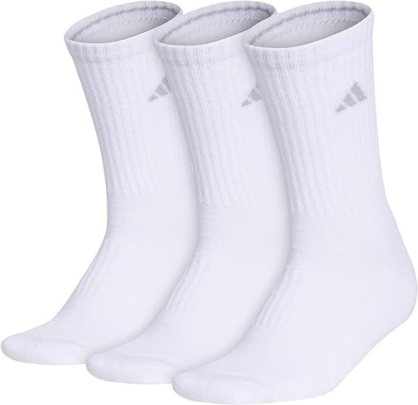 adidas Women's Cushioned Crew Socks (3-Pair) with Arch Compression | Amazon (US)