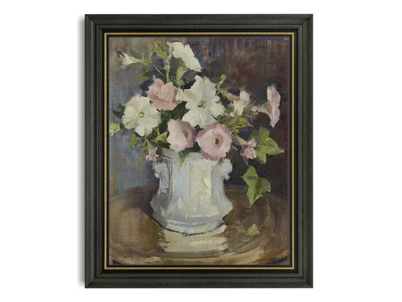 Antique Flower Still Life Print Impressionist Floral Oil | Etsy UK | Etsy (UK)