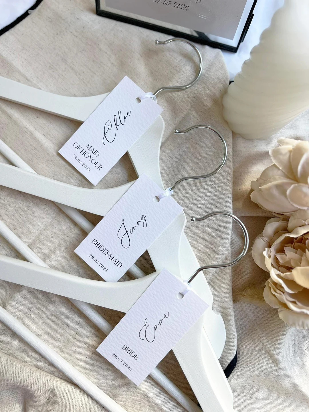 Personalised Hanger Tags Hanger Place Cards Hanger Place Names Bridal Hanger Place Cards Hanger T... | Etsy (US)