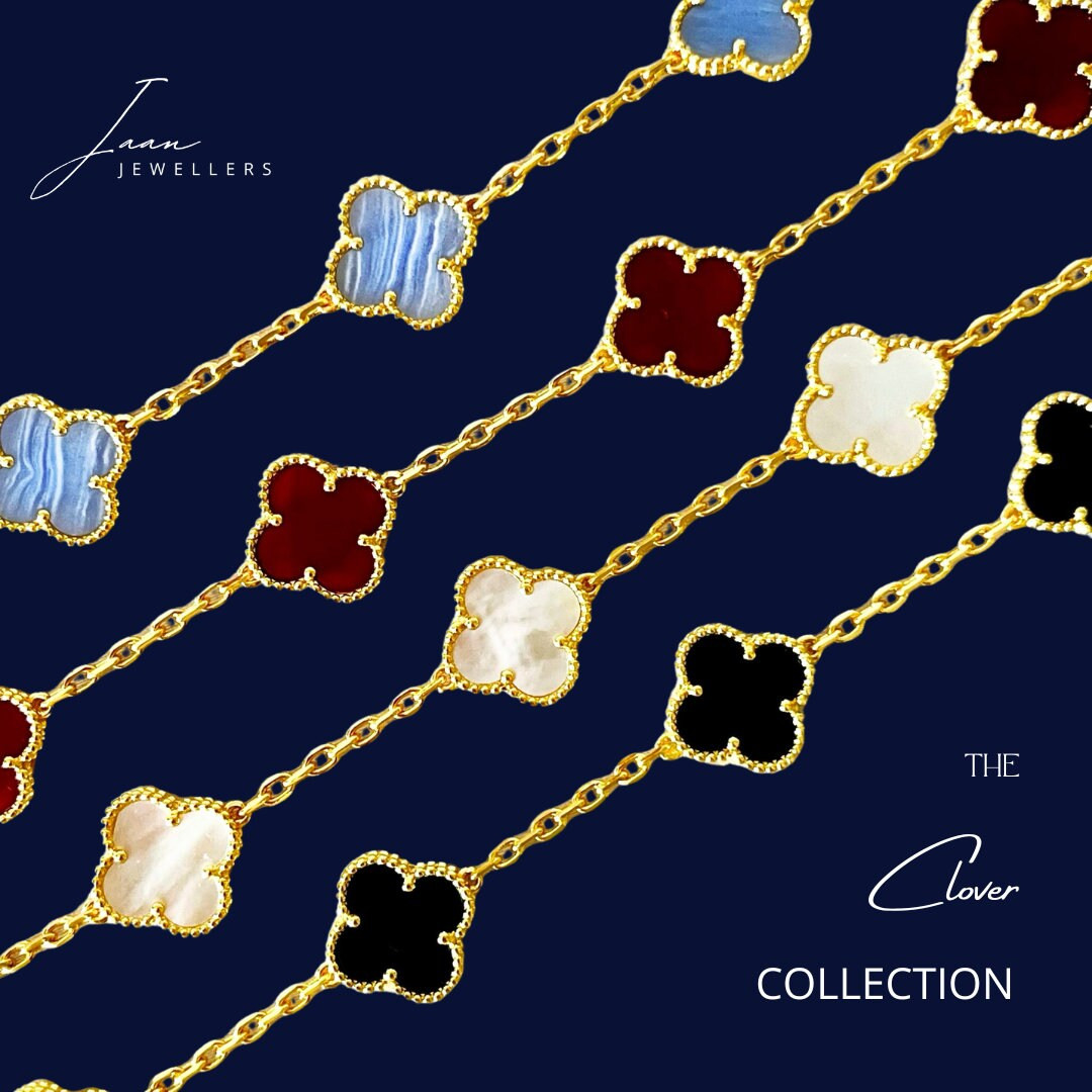 Four Leaf Clover Bracelet 18K GOLD PLATED Feminine Gift Jewellery Perfect Gift Gift for Her - Ets... | Etsy (US)