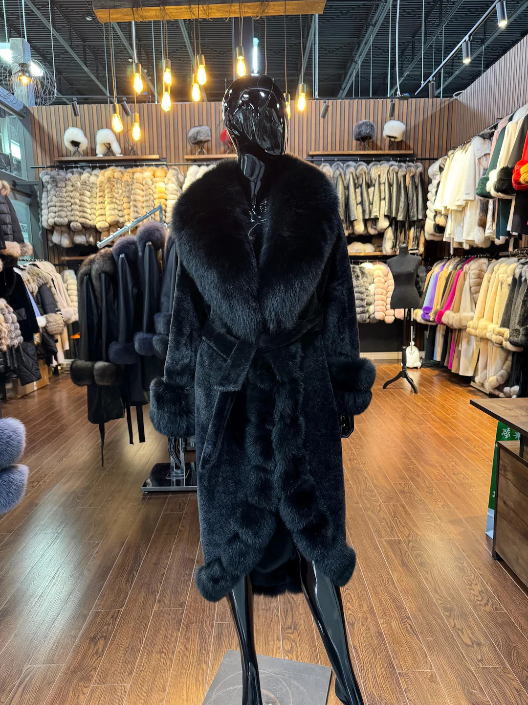 Women's High-quality Black Fox Fur and Alcantara Fabric - Etsy | Etsy (US)