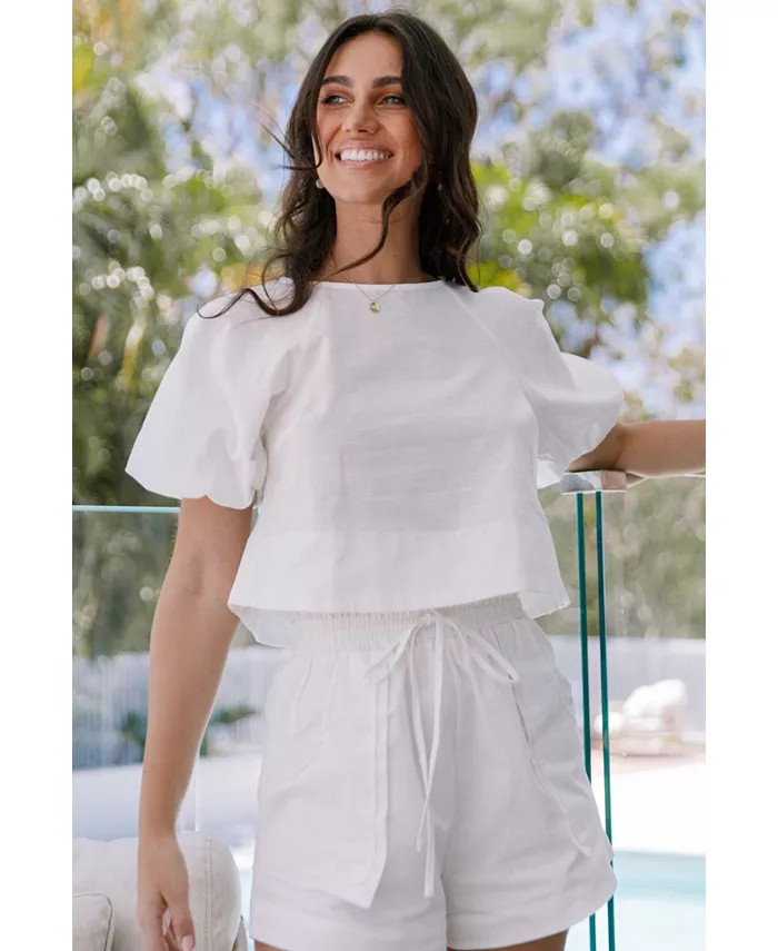 Petal and Pup Womens Chelsey Linen Top and Short Set - Macy's | Macys (US)
