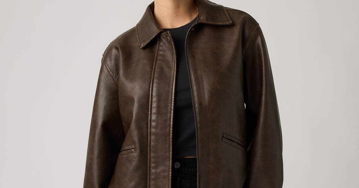 Faux Leather Relaxed Fit Bomber | Levi's US