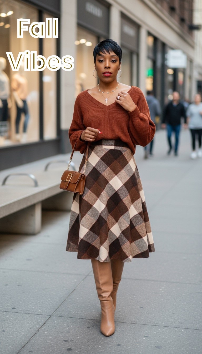 Plaid, boots, and grown-woman clarity. This fall look holds warmth, edge, and a little flirt.

#LTKTall #LTKStyleTip #LTKSeasonal