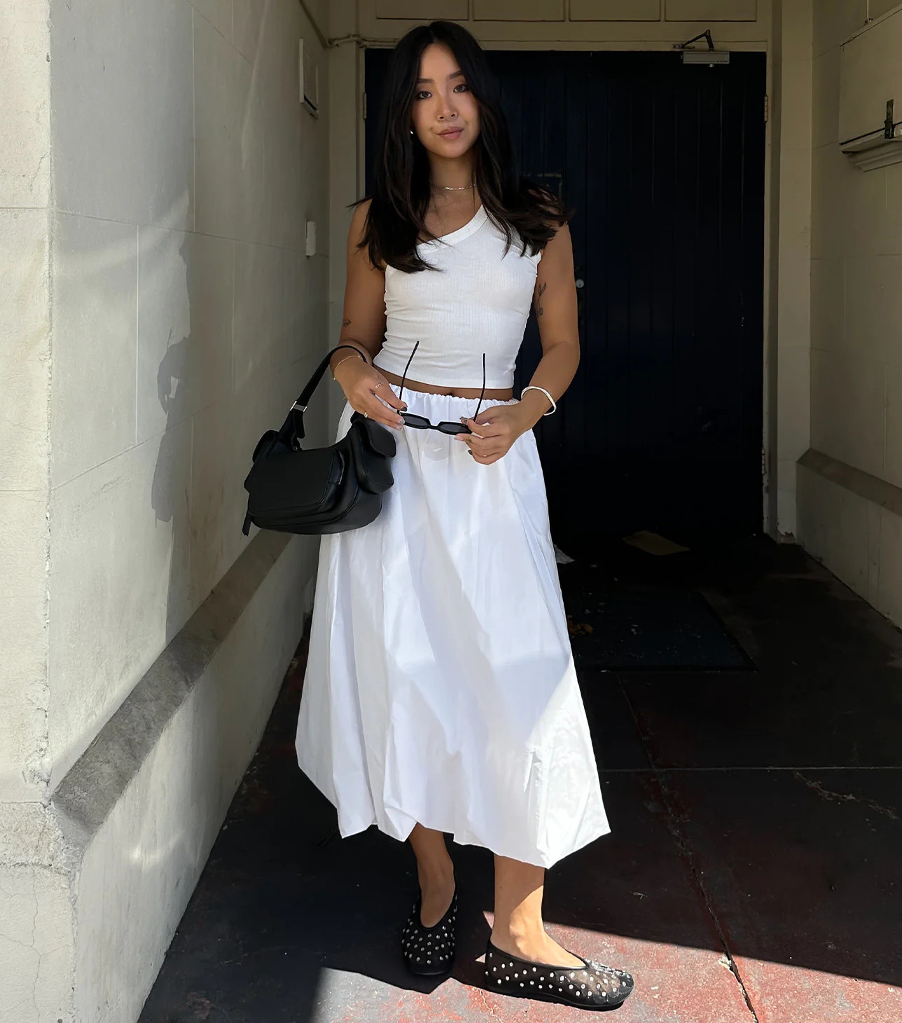 Milo Black Nylon Flats | Tony Bianco US