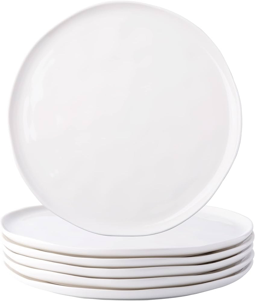 LERATIO Dinner Plates,10.5 inch Ceramic Plates Set of 6,Handmade Porcelain Plates for kitchen wit... | Amazon (US)