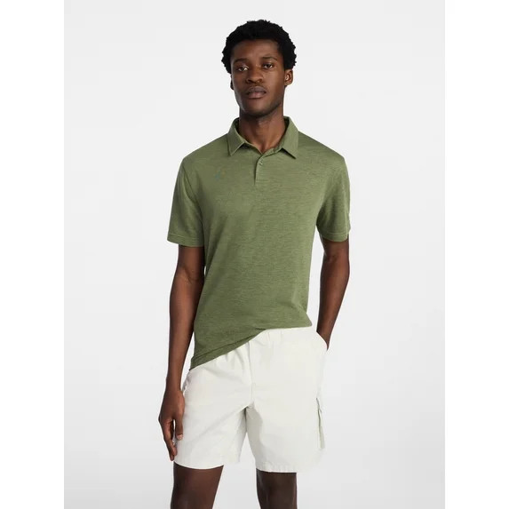 George Men's and Big Men's Double Knit Polo Shirt with Short Sleeves, Sizes S-5XL | Walmart (US)