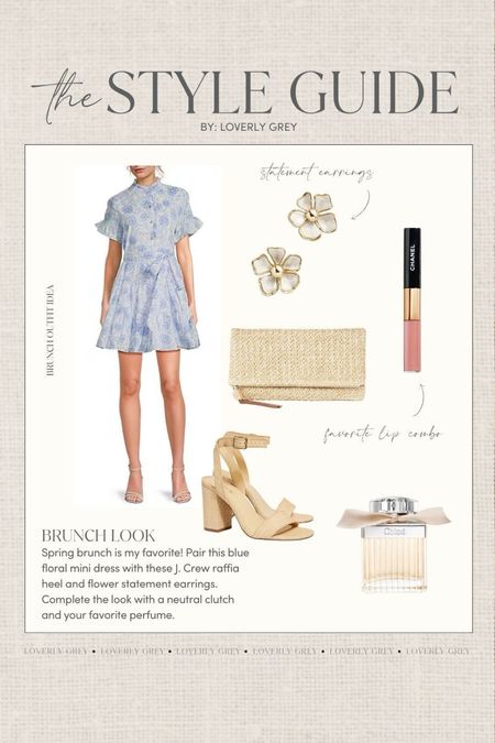 Loverly Grey brunch outfit idea. This blue mini dress and J. Crew heels pair perfectly for a spring look. 

#LTKstyletip #LTKbeauty #LTKSeasonal