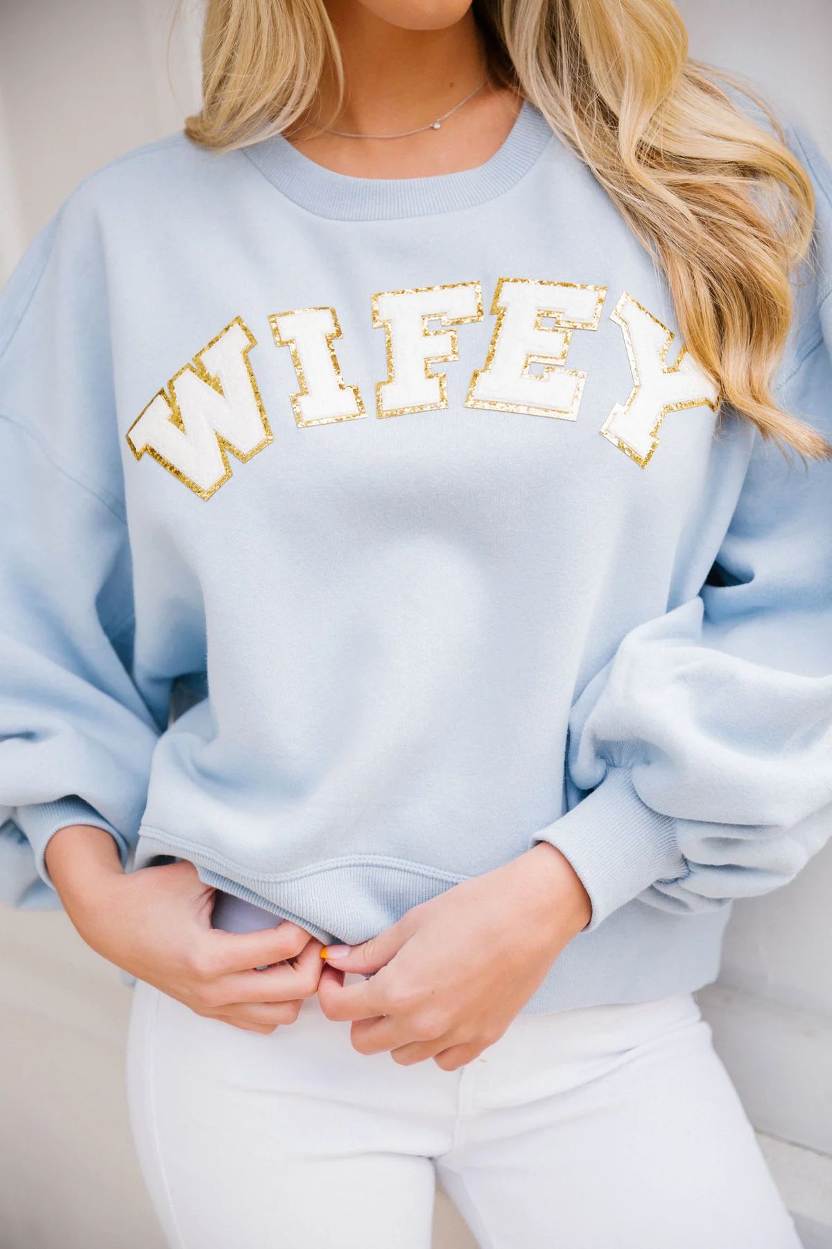 WIFEY LIGHT BLUE PULLOVER | Judith March