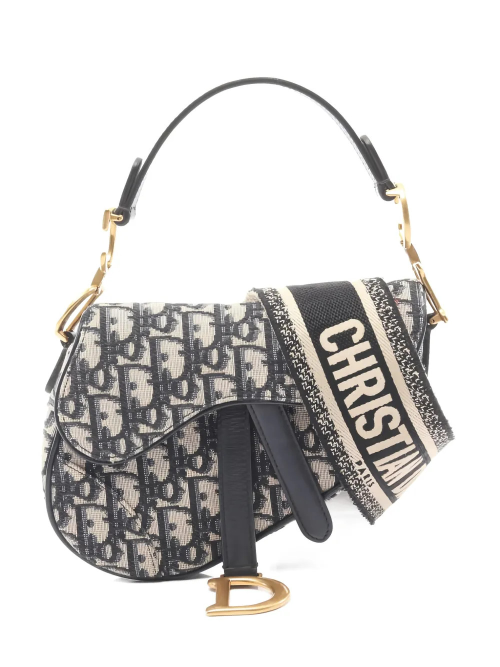 Christian Dior Pre-Owned 2010s mini Saddle tote bag - Blue | Farfetch Global