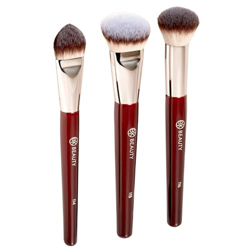 BK Beauty Core Complexion Trio Makeup Brushes Set (3PC) – Foundation, Concealer, and Blending Brushes for Liquid, Cream & Powder – Vegan, Cruelty-Free, Ultra-Soft Face Makeup Brushes | Amazon (US)