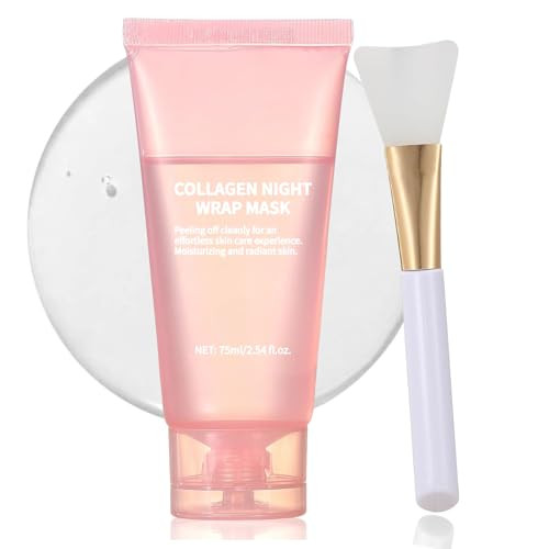 Ueseinl Collagen Overnight Wrapping Mask Peel Off Collagen Face Mask, Hydrates & Firming Korean Overnight Collagen Facial Hydrogel Masks For Glass Skin | Amazon (US)
