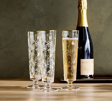 Gold Scatter Champagne Flutes | Pottery Barn (US)