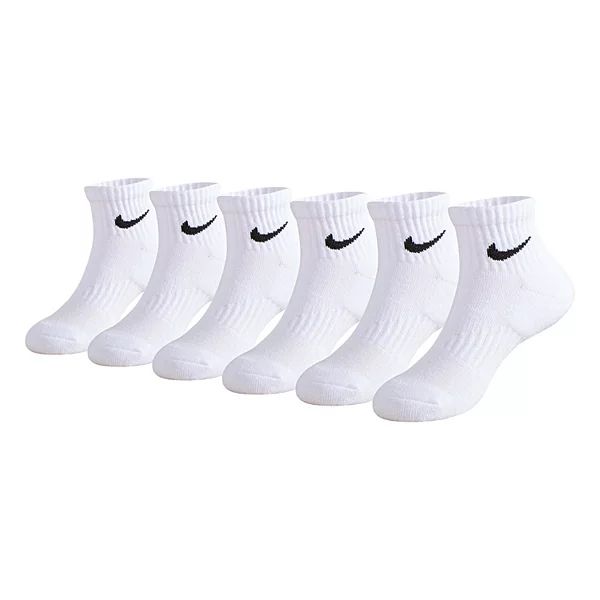 Boys Nike 6-pk. Performance Quarter Socks | Kohl's