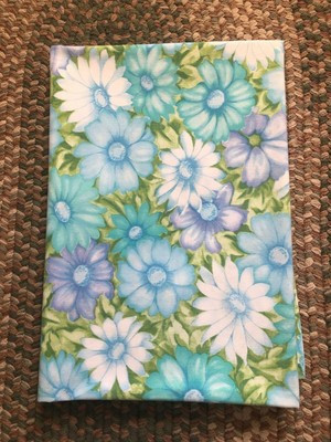 Vintage 70s Cannon Monticello Twin Blue Green Floral/Flower Flat Sheet 72 x 104 | eBay US
