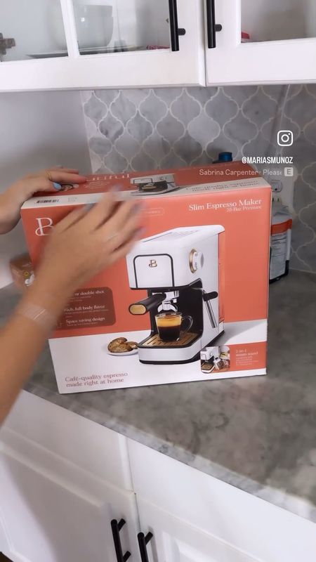 Loving my Beautiful by Drew espresso machine!! 

If you buy the espresso machine don’t forget to TAKE OFF THE RED PLUG on the bottom of the water reservoir.  The instructions are not clear and I only learned this from a TikTok 😂 #ltkxwalmart #ltkhome #ltkvideo

#LTKxWalmart #LTKSummerSales #LTKVideo