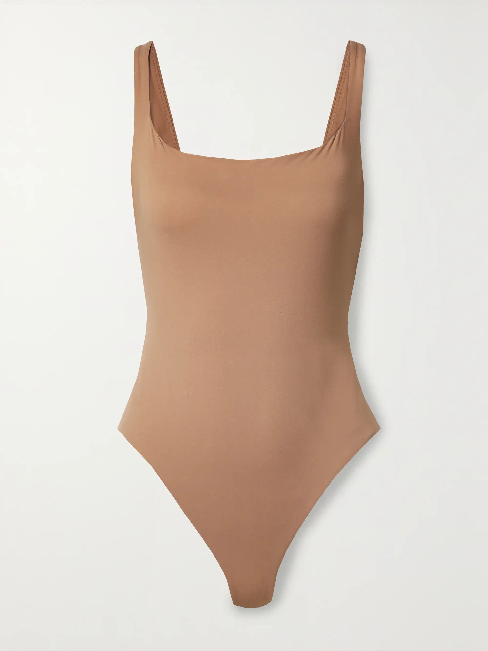 SKIMS Fits Everybody Square Neck Bodysuit - Sienna | NET-A-PORTER | NET-A-PORTER (UK & EU)