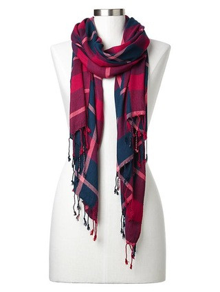 Gap Factory Plaid Scarf Size One Size - red plaid | Gap US