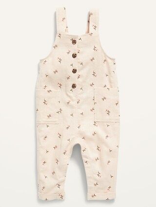 Sleeveless Floral-Print Linen-Blend Jumpsuit for Baby | Old Navy (US)