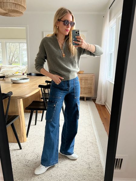 Cool grandpa chic (aka my dad in the 70s/90s is my muse)

Sweater: MMLaFleur (THENEWYORKSTYLIST20 for 20% off)

Jeans: Fabrique 

Sneakers: Feiyue

Sunnies: Amazon

Earrings: Machete
