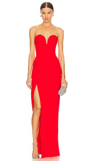 X REVOLVE Cherri Gown in Crimson | Revolve Clothing (Global)