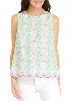 Women's Sleeveless Scallop Printed Tank | Belk