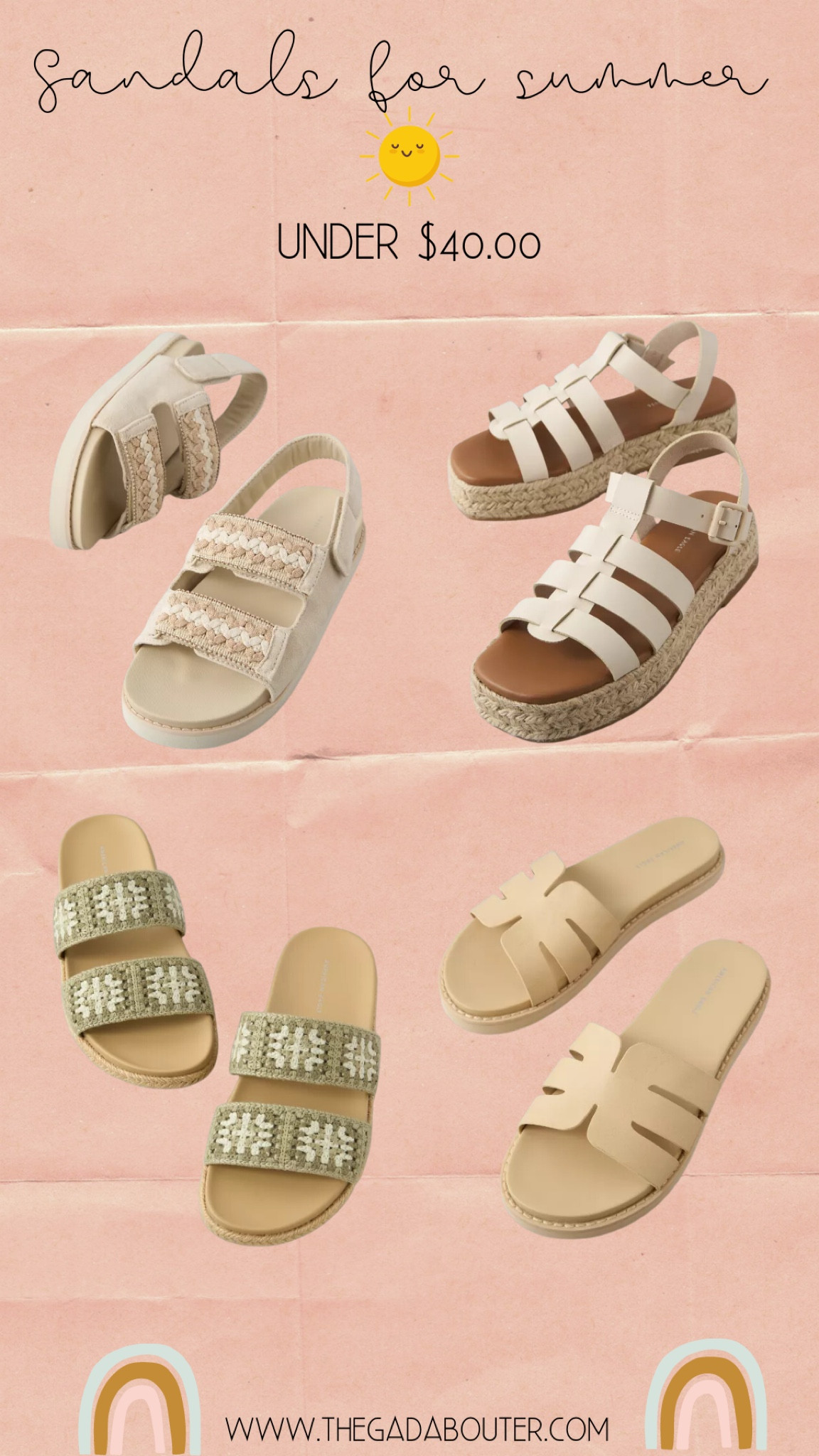 Sandals for sweeeet summertime ☀️ 

#LTKFindsUnder50 #LTKStyleTip #LTKSeasonal