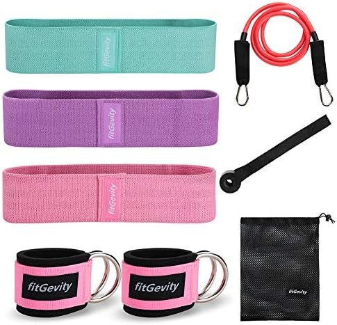 fitGevity Resistance Bands Exercise Bands for Legs and Butt,Fabric Non Slip Hip Fitness Booty Wor... | Amazon (US)