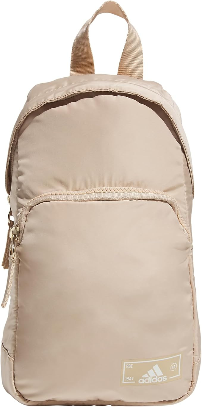 adidas Essentials 2 Sling Crossbody Bag, Magic Beige/Off White/Gilver, One Size | Amazon (US)
