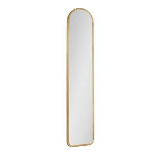 Kate and Laurel Caskill Gold 8 in. W x 38 in. H Arch Wood Framed Mirror 228802 - The Home Depot | The Home Depot