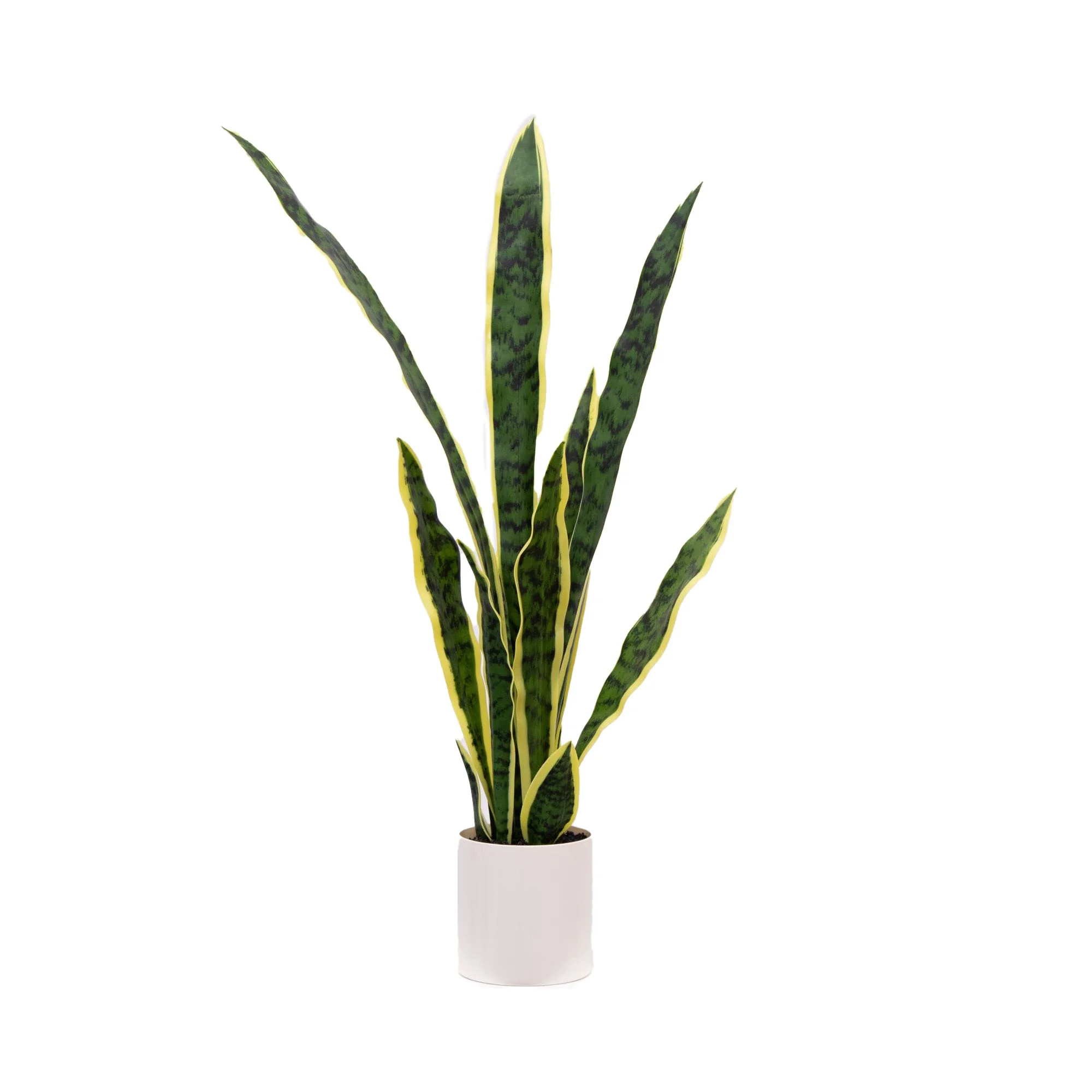 Mainstays 30"H Artificial Indoor Snake Plant in a Vanilla Plant Container - Walmart.com | Walmart (US)