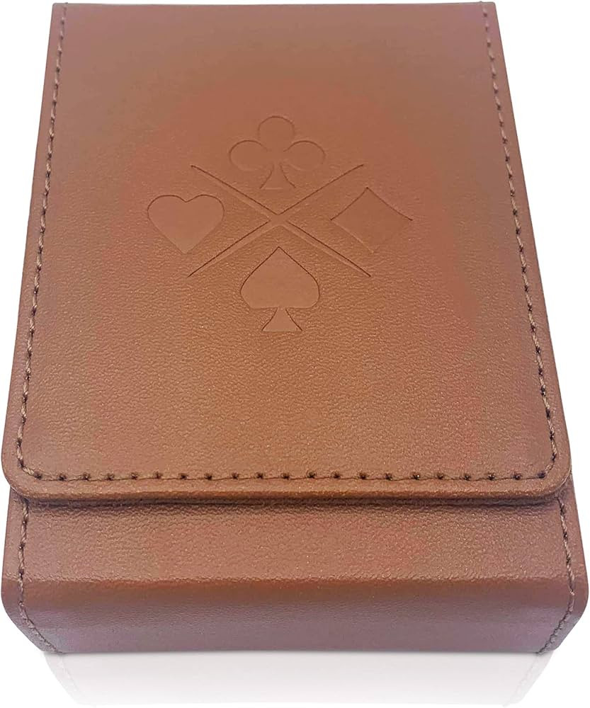 Amazon.com: Luck Lab Single Deck Leather Playing Card Case/Holder - Fits Poker and Bridge size cards (Brown) : Toys & Games | Amazon (US)