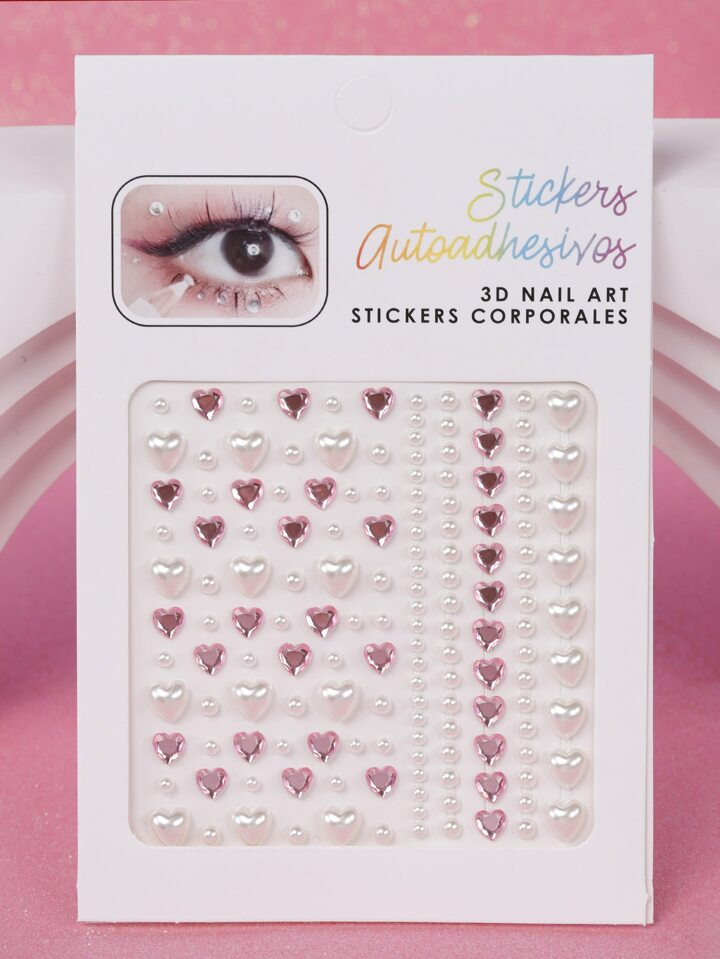 1pc Heart Shaped 3d Simulation Gemstone Face Sticker For Diy Makeup, Music Festival, Y2k Theme Pa... | SHEIN