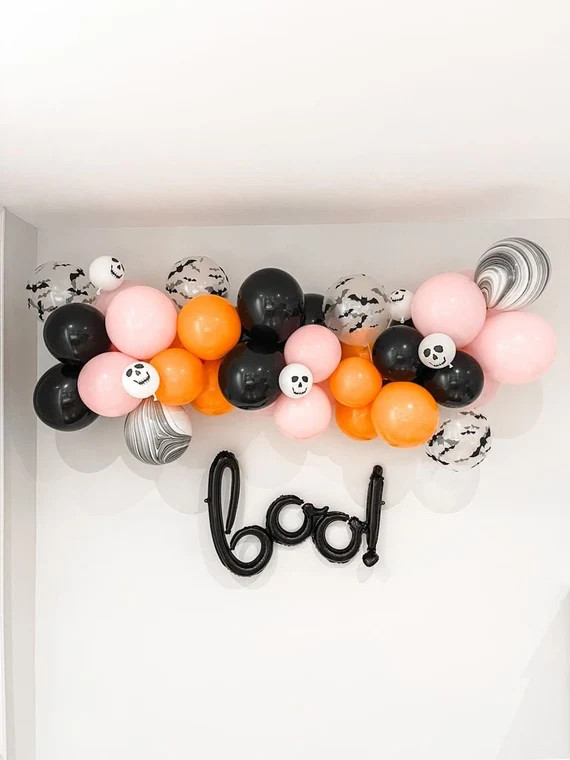 Halloween Balloon Garland  Pink and Black Halloween Decor  - Etsy | Etsy (US)