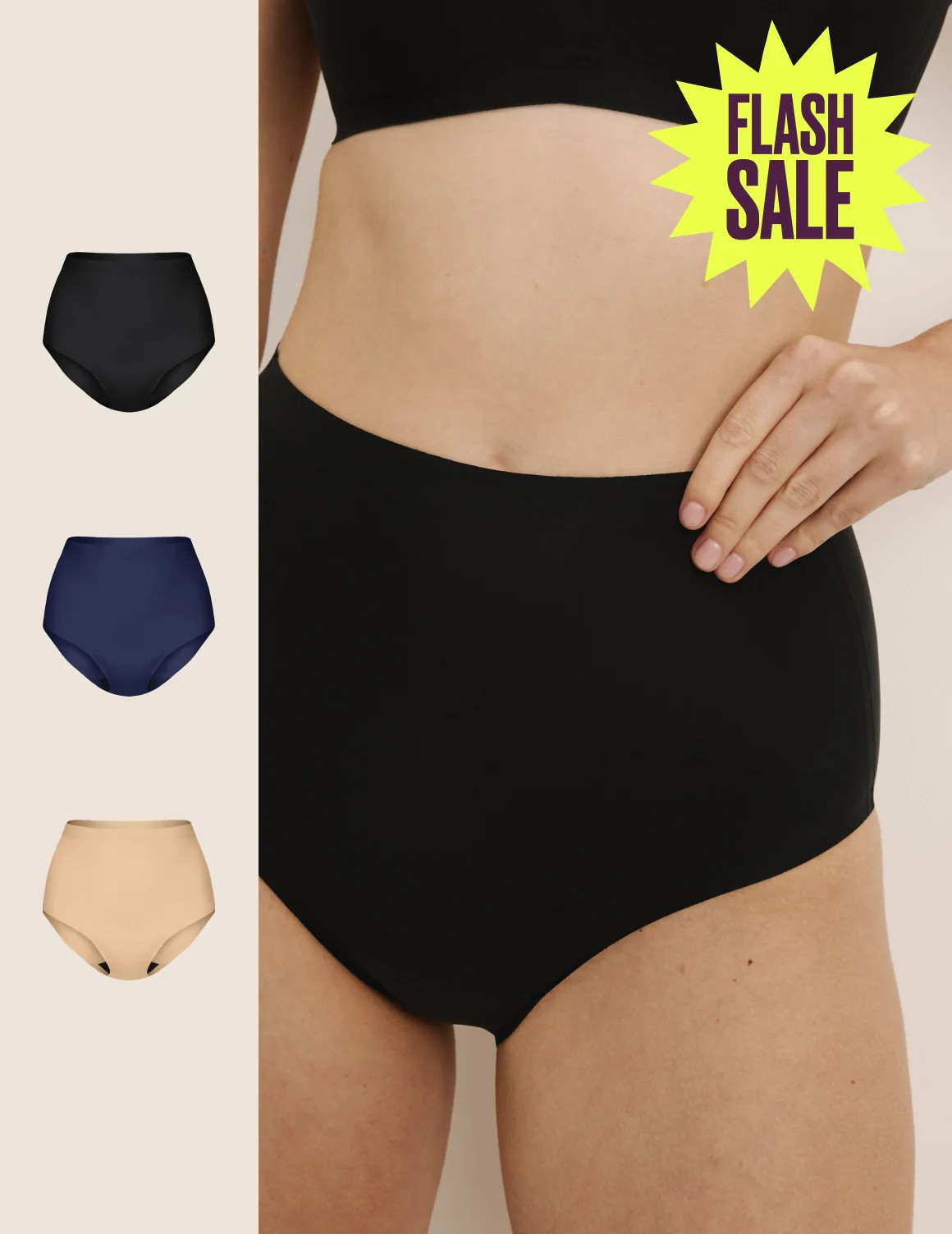 Super Leakproof® No-Show High Rise 3-Pack | Ultra-Absorbent Leakproof High-Waist Underwear Kit | Knix US