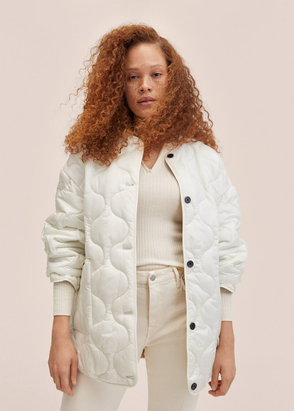 Oversize quilted coat | MANGO (US)