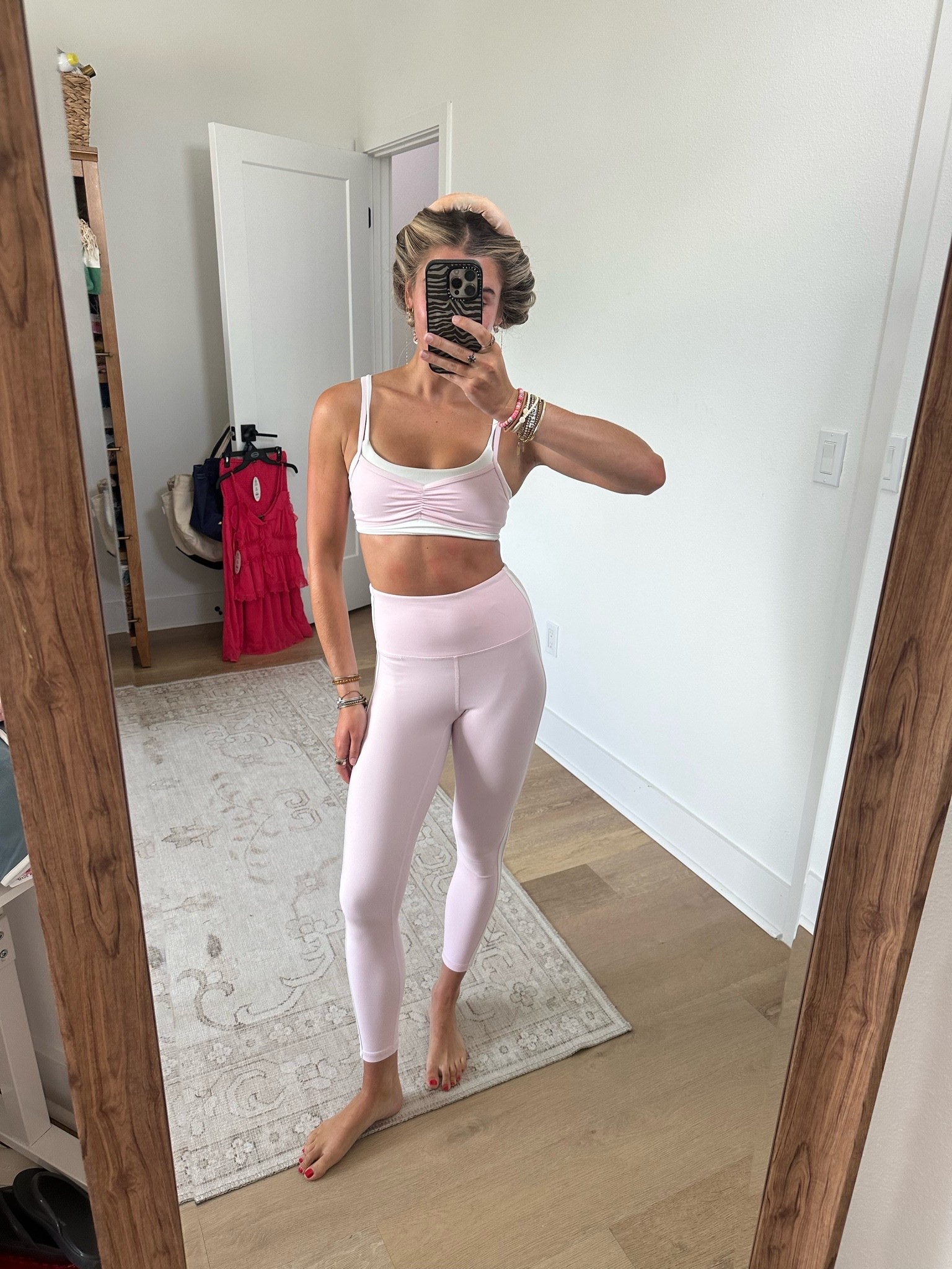 @shopathluna  Athluna workout set size xs top and bottom. LunaAiry™ Contrast Legging 25''. Meet your new go-to leggings. Thoughtful color blocking adds a playful twist, especially paired with the matching bra. Soft, breathable fabric moves with you — so comfortable, you’ll forget you’re wearing them. LunaAiry™ Contrast Layered Bra. Elevate your everyday. This bra is all about details — double-layered color blocking, delicate ruching at the front, and built-in padding for support when you move. Whether you’re hitting the gym or stepping out, it’s a statement piece you’ll love. Made with LunaAiry™, soft, breathable, and comfortable all day long.

#LTKootd #LTKfitnessgoals #LTKActive