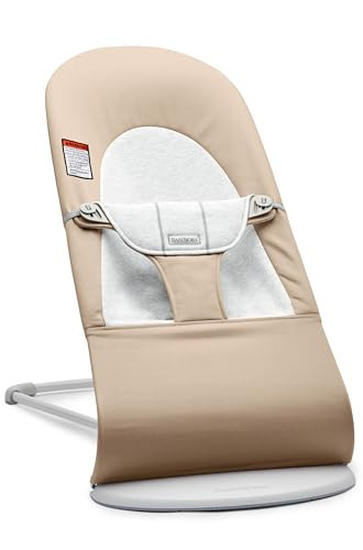 BabyBjörn Bouncer Balance Soft, Beige/Gray, Woven/Jersey | 2-in-1 Adjustable Baby Bouncer Seat and Toddler Chair, Newborn to Toddler (8-29 lbs), 4 Positions, Lightweight & Portable | Amazon (US)